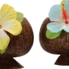 Kokos kop med blomst