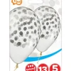 Konfetti ballon sølv 5-pak