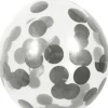 Konfetti ballon sølv 5-pak