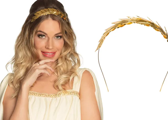 Laurbærblade tiara, guld