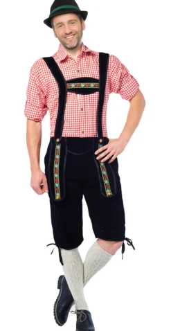Lederhosen Johann sort, 2XL