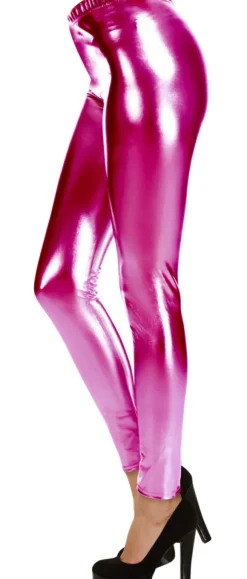 Leggings hot pink metallic