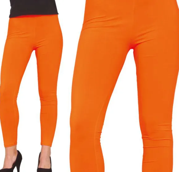 Leggings, neon orange, L