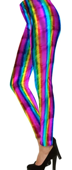 Leggings rainbow metallic