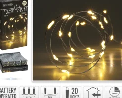Lyskæde sølv-wire 20 LED