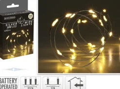 Lyskæde sølv-wire 100 LED