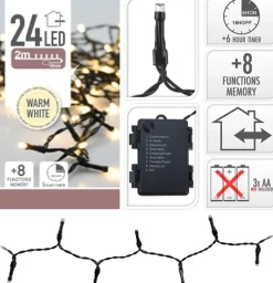 Lyskæde til batteri 24 LED