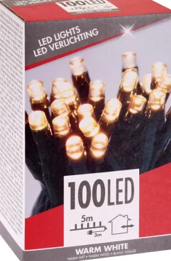 Lyskæde varm hvid 100 LED