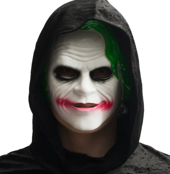 Maske klovn med grønt hår