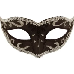 Maskerade maske, sort/sølv