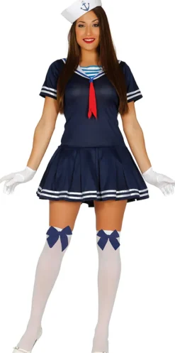 Matrospige kostume blå, XL
