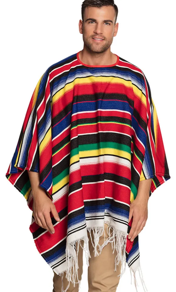 Mexicansk poncho 140x155 cm