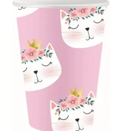 Papkrus katte lyserød 6-pak