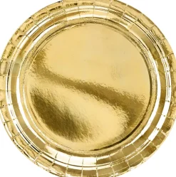 Paptallerken guld 6-pak