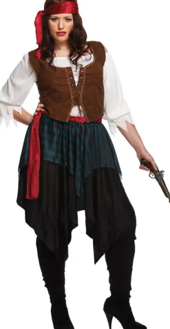 Pirat kvinde XL kostume