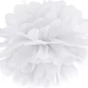 Pompom papir 25 cm hvid
