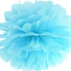 Pompom papir 25 cm lyseblå