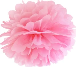 Pompom papir 25 cm lyserød