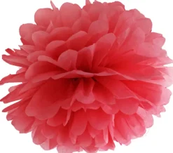 Pompom papir 25 cm rød