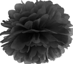Pompom papir 25 cm sort