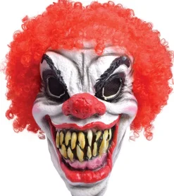 Scary clown maske rødt hår