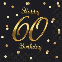 Servietter Happy 60 Birthday