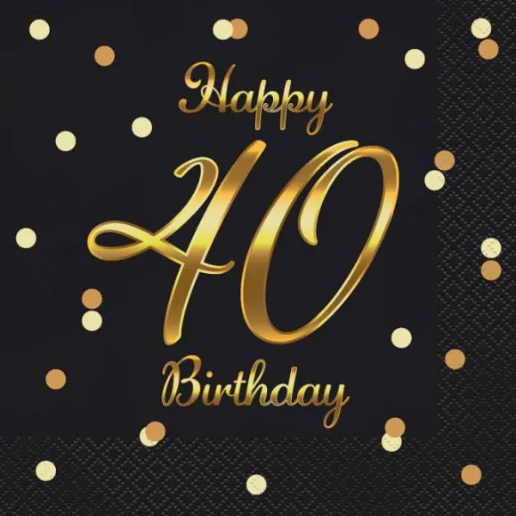 Servietter Happy 40 Birthday
