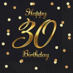 Servietter Happy 30 Birthday