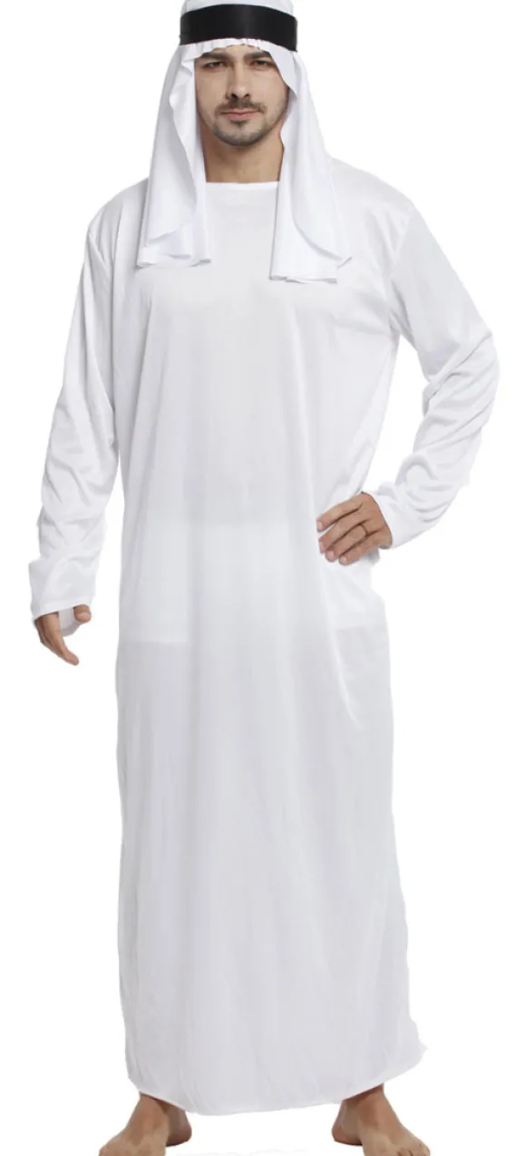 Sheik kostume, hvid, str. M
