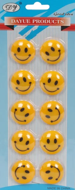 Smiley magneter 10-pak