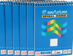 Spiral notesblok A6 6-pak