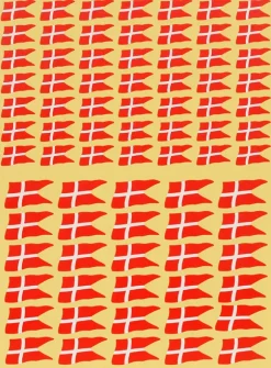 Stickers danske flag 2 ark