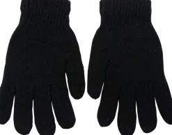 Strik-handsker, sort