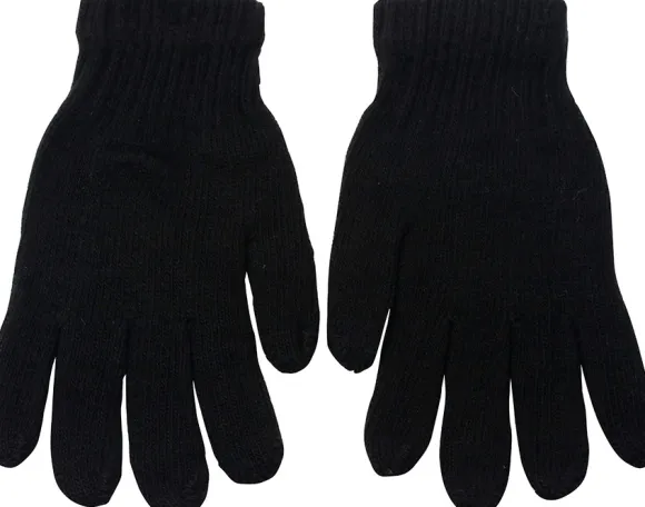Strik-handsker, sort