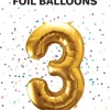 Tal ballon 3 guld 86 cm