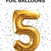 Tal ballon 5 guld 86 cm