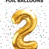 Tal ballon 2 guld 86 cm