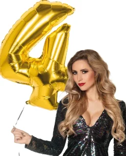 Tal ballon 4 guld 86 cm