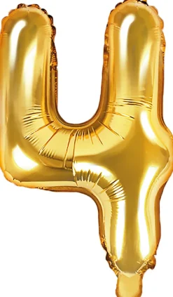 Tal ballon 4 guld 35 cm