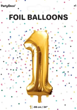 Tal ballon 1 guld 86 cm