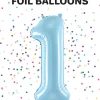 Tal ballon 1 lyseblå 86 cm