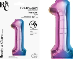 Tal ballon 1 regnbue 85 cm