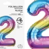 Tal ballon 2 regnbue 85 cm