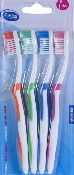 Tandbørste medium 4-pak