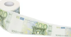 Toiletpapir 100 Euro-sedler