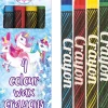 Unicorn farvekridt 4-pak