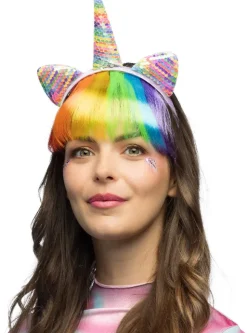 Unicorn hårbøjle med regnbuehår