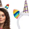 Unicorn hårbøjle med regnbueører