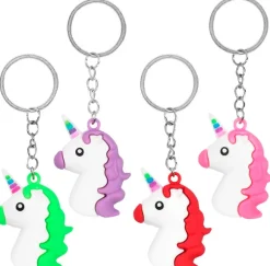 Unicorn nøgleringe 4-pak
