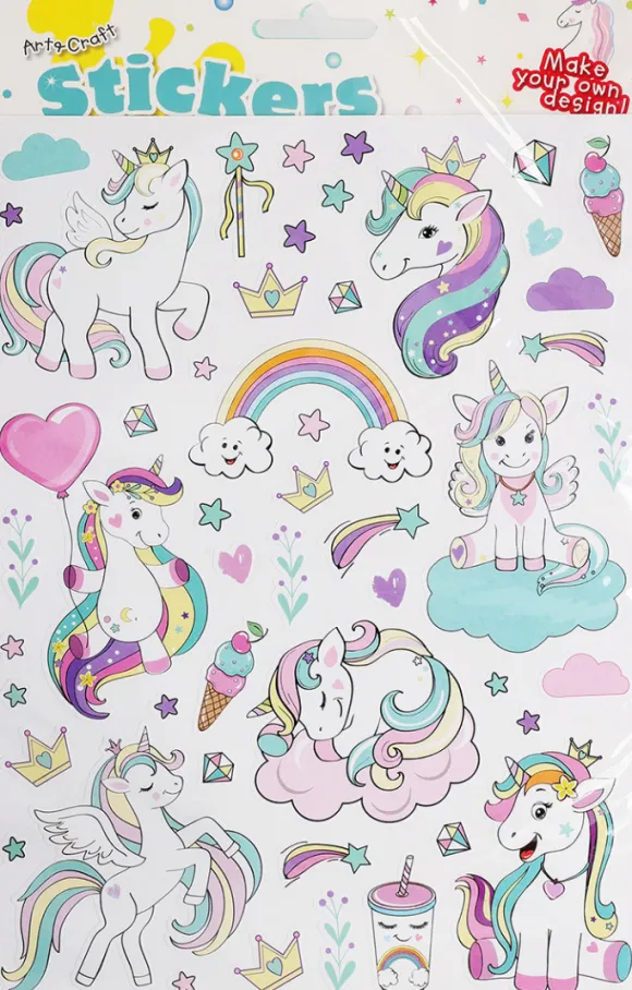 Unicorn stickers, 2 ark